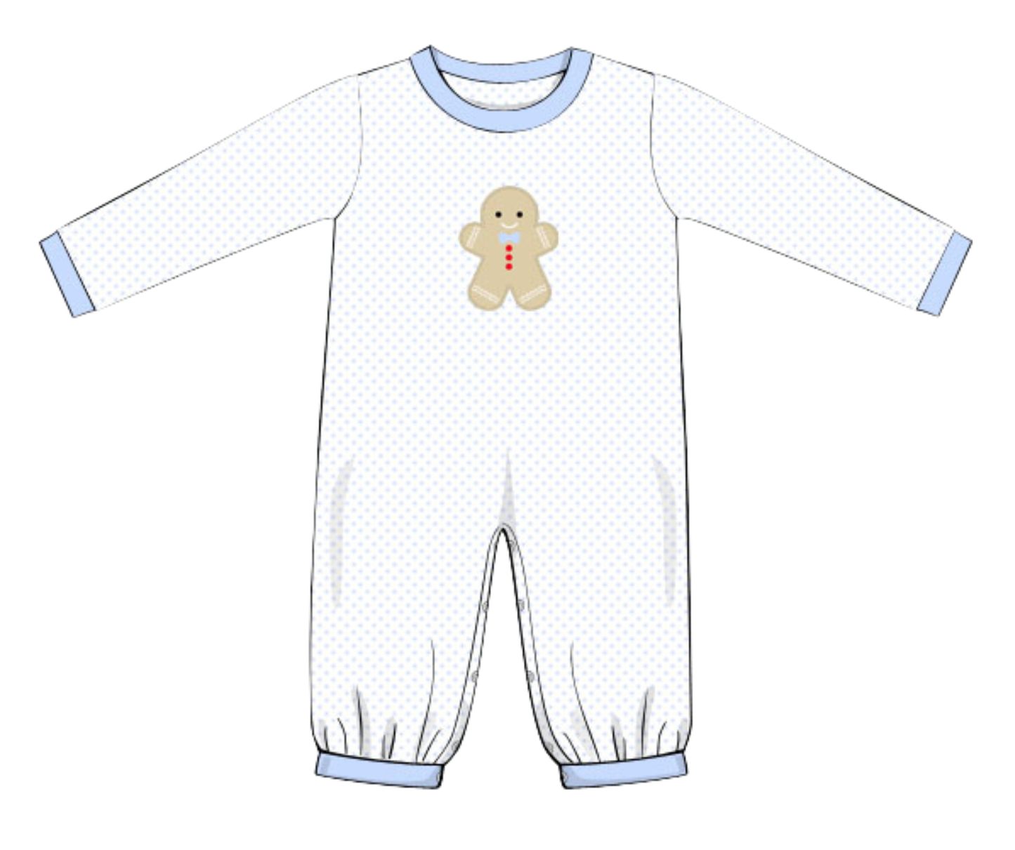 *PREORDER* Gingerbread Lane - Boys Long Romper