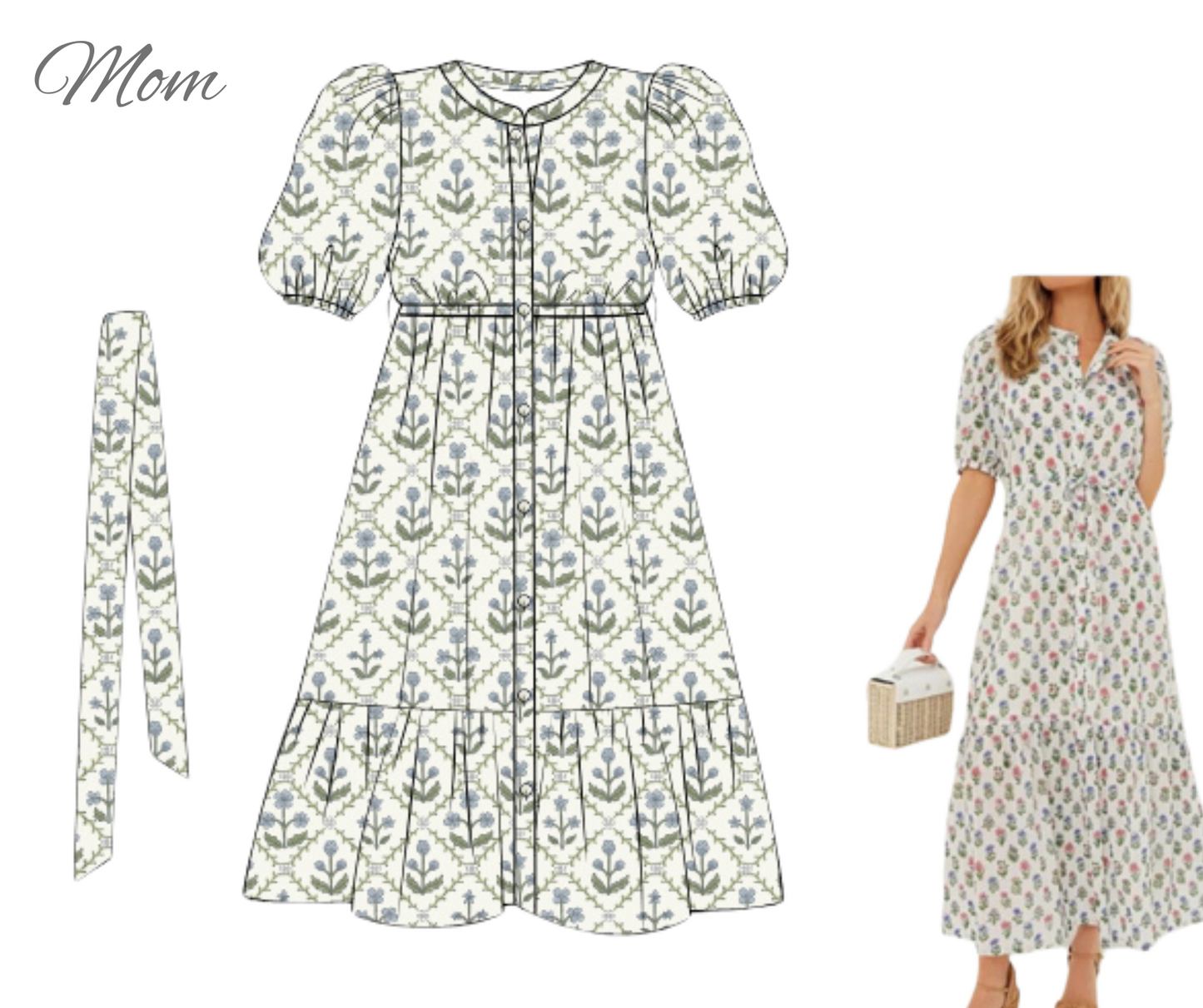 Block Trellis Mom Dress