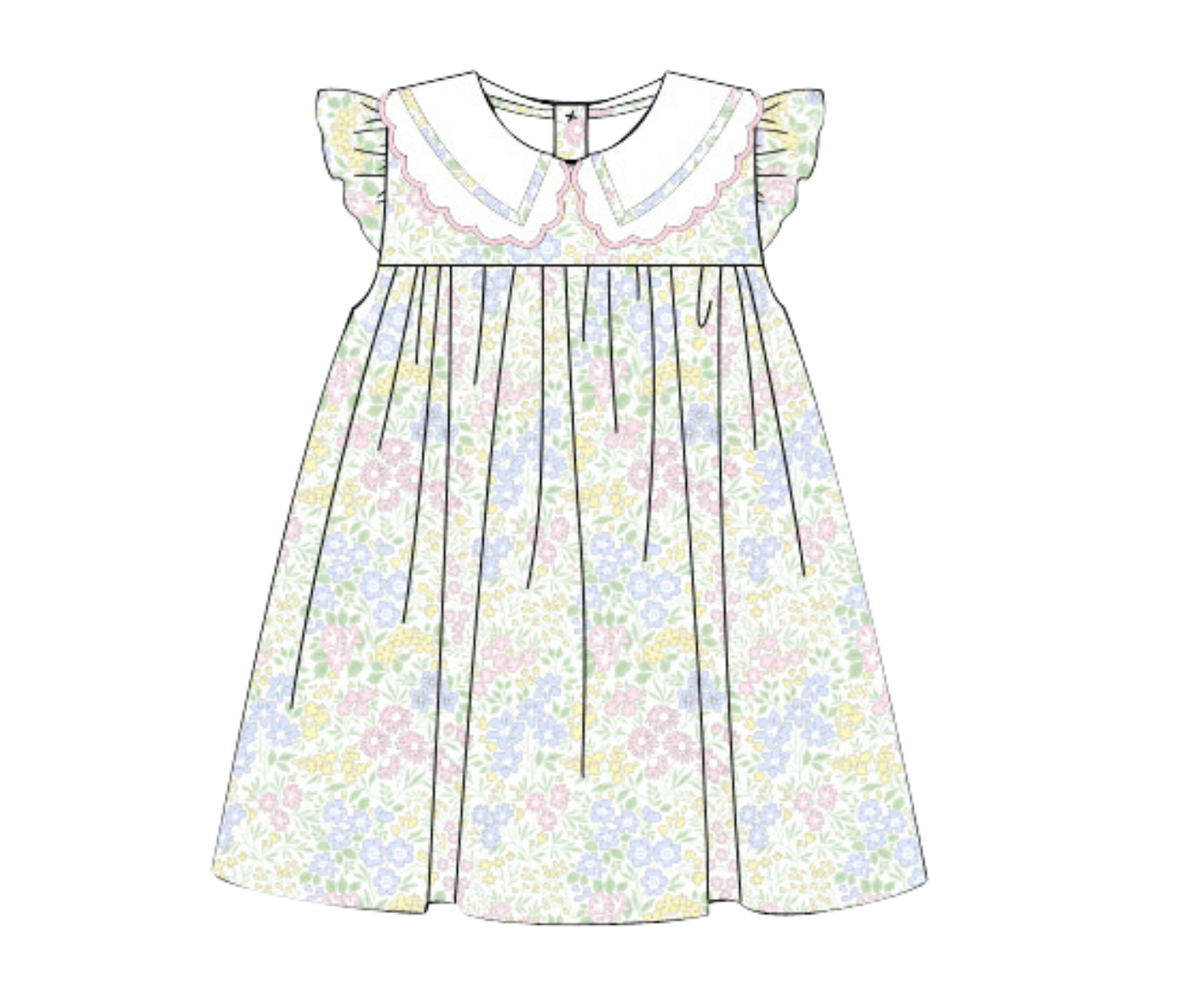 *PREORDER* Polly Pastel Baby Doll Dress