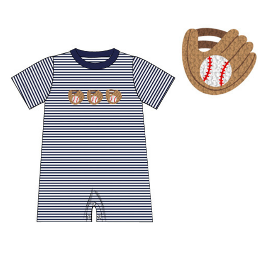 French Knot Baseball Romper