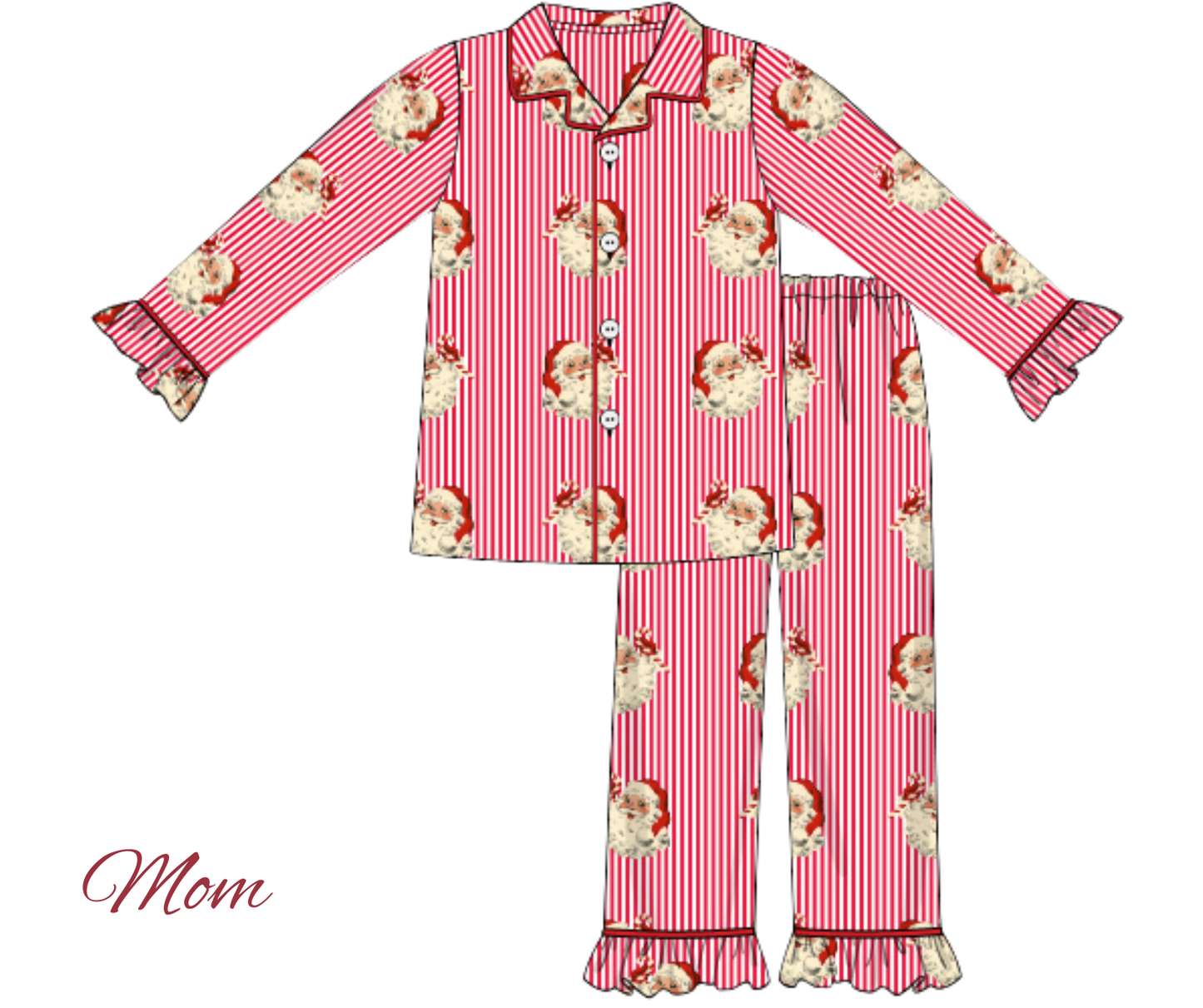 *PREORDER* Vintage Santa Loungewear - Mom Set