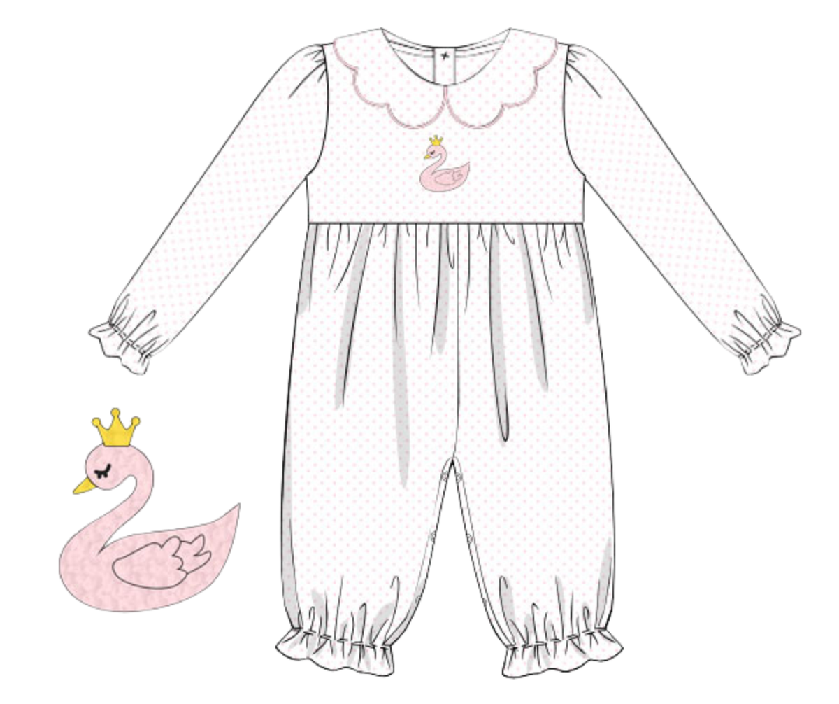 *PREORDER* Blushing Swan Girls Long Romper