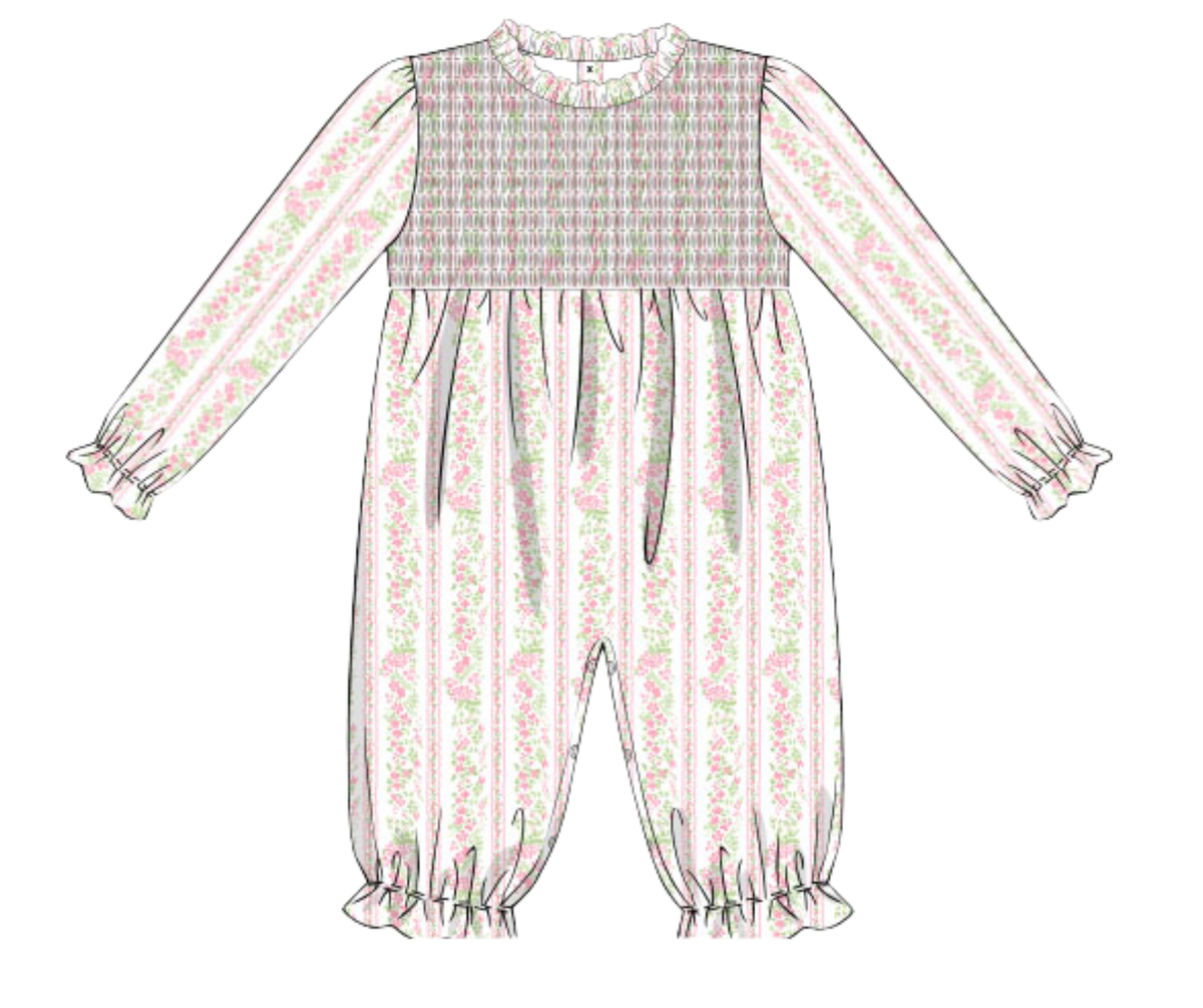 *PREORDER* Sweetheart Trellis Girls Long Bubble