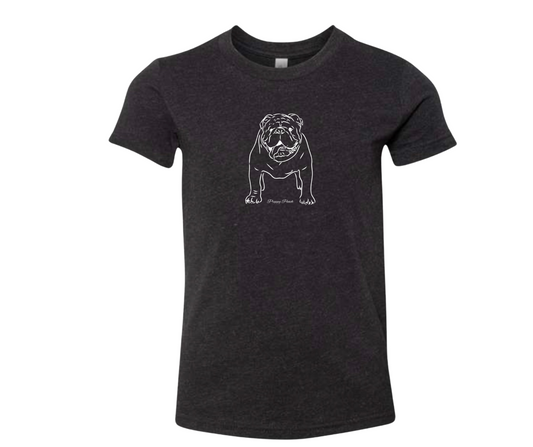 Child Team Spirit Everyday Tee - Black & White Bulldog