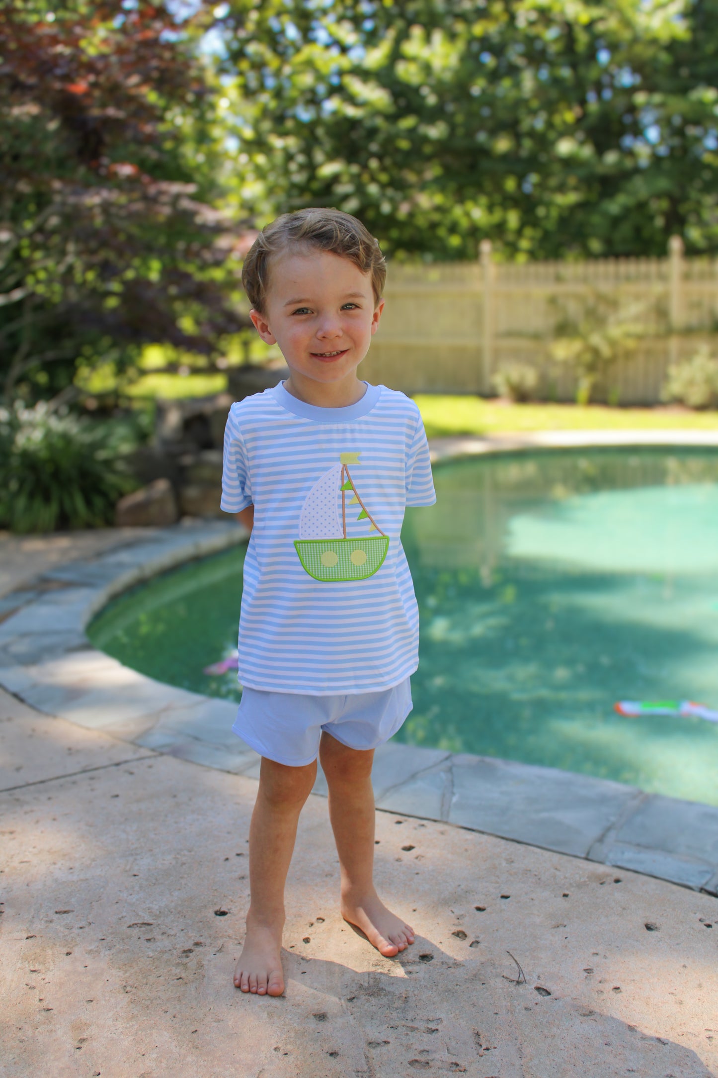 Let's Sail Away Boys Short Set