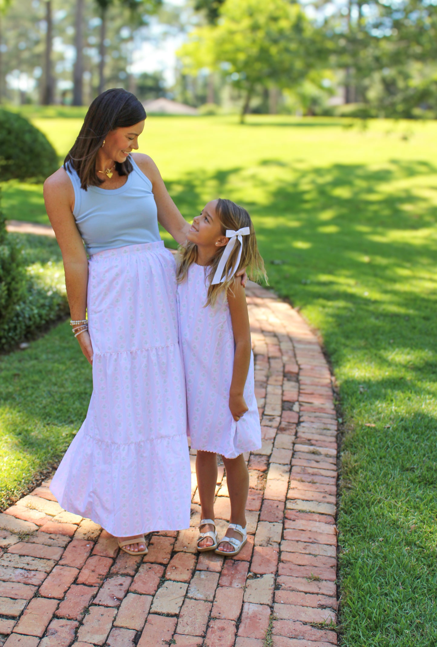 Blossom Block Stripe Mom Maxi Sjirt
