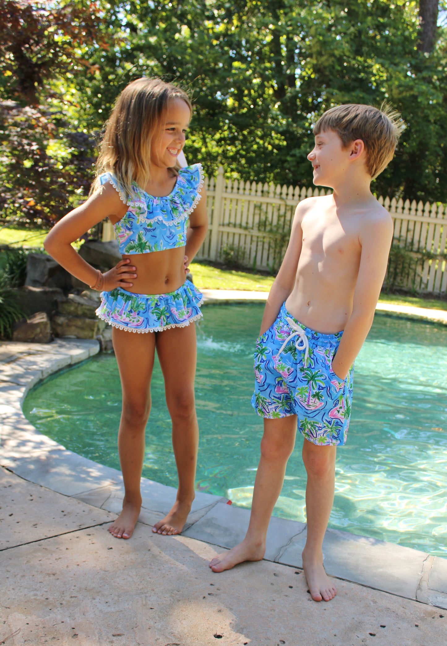 Island Escape Boys Swim Trunks