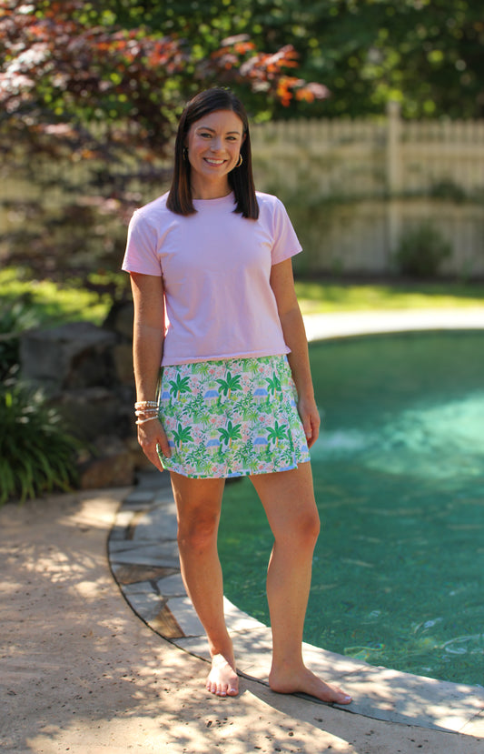 Tiki in Tulum Mom Athletic Skort