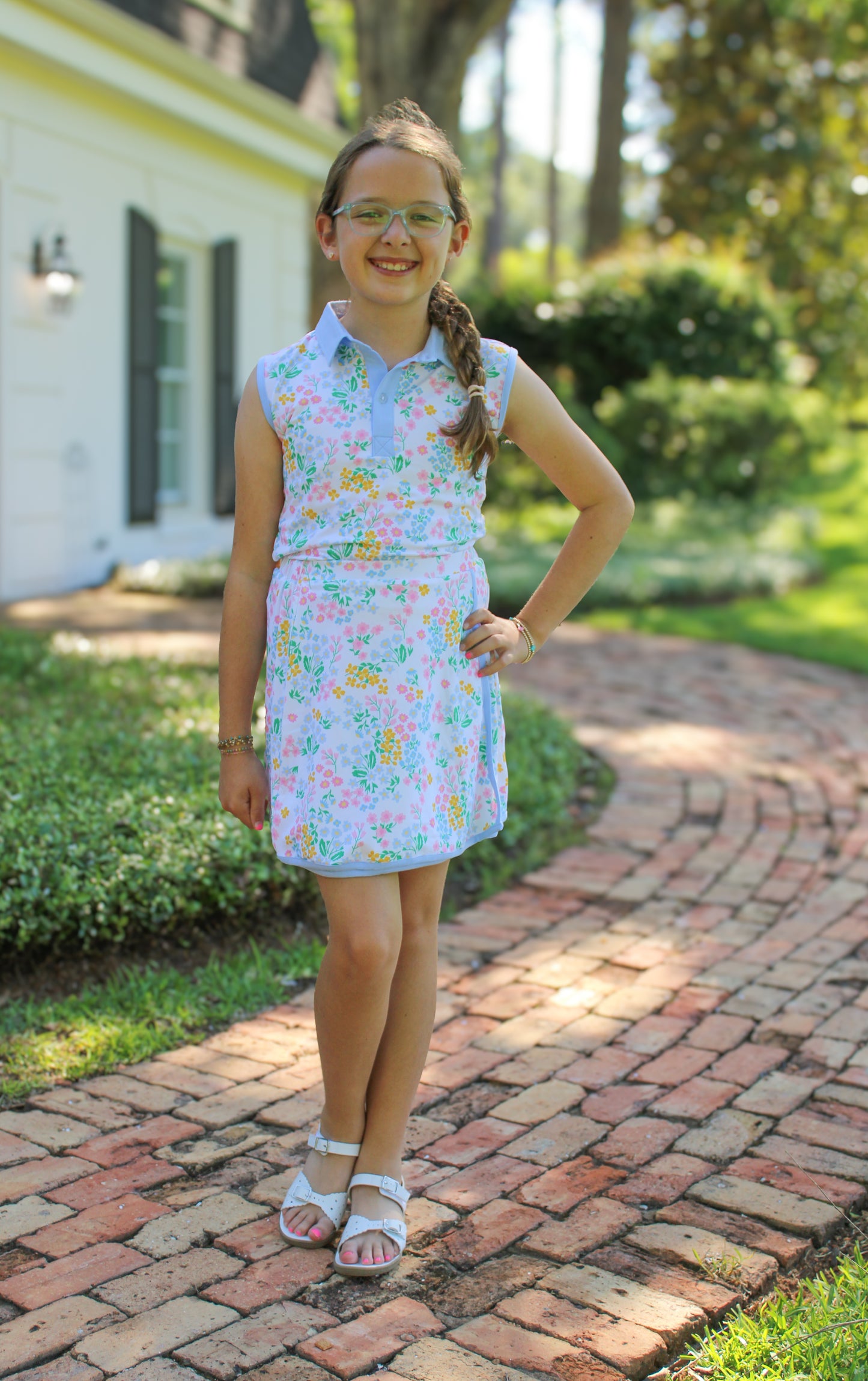 Harper Floral Girls Skort Set