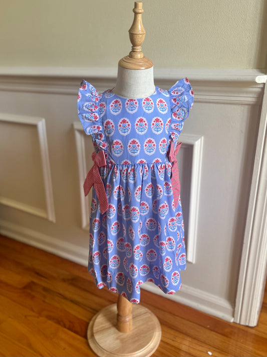 Cameo Floral Block Print Dress