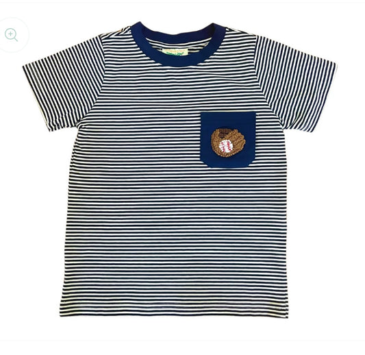 French Knot Baseball Pocket tee