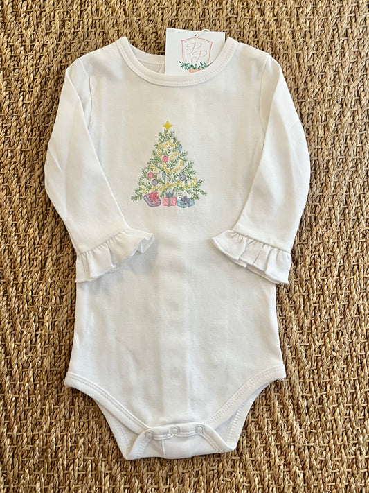 Vintage Pastel Christmas Tree Onesie