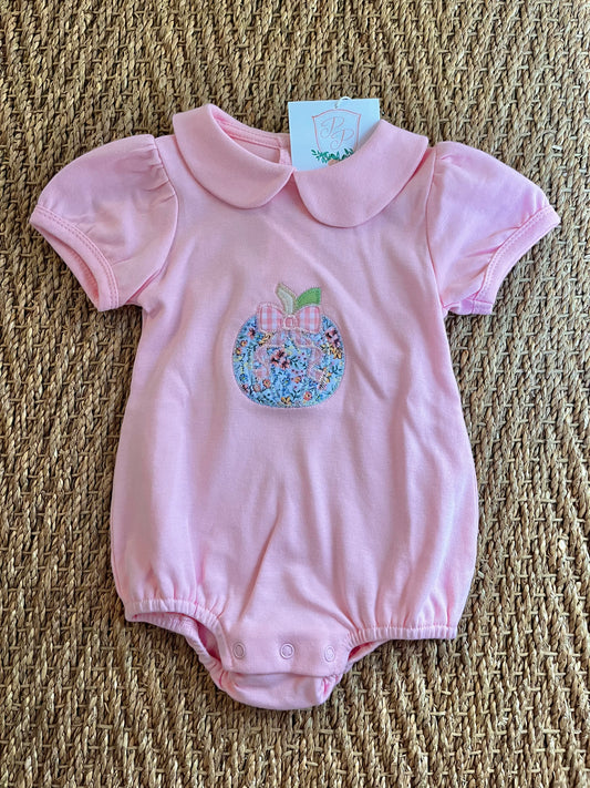 Floral Pumpkin Applique Peter Pan Bubble