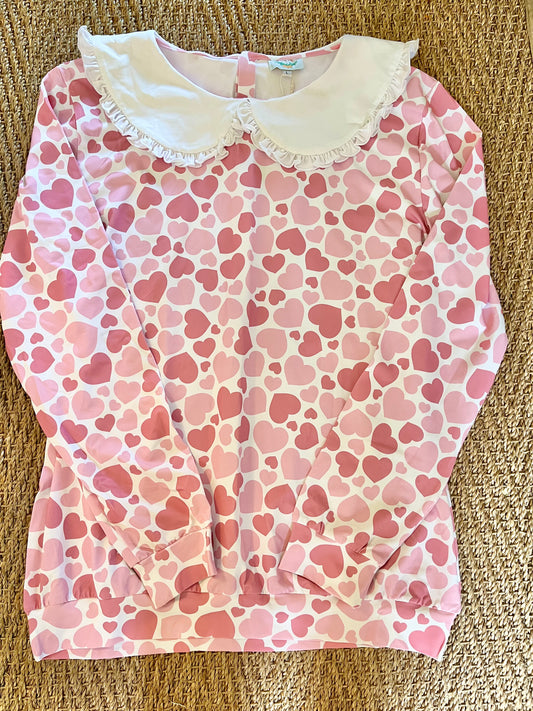 Pink Hearts Mom Pullover