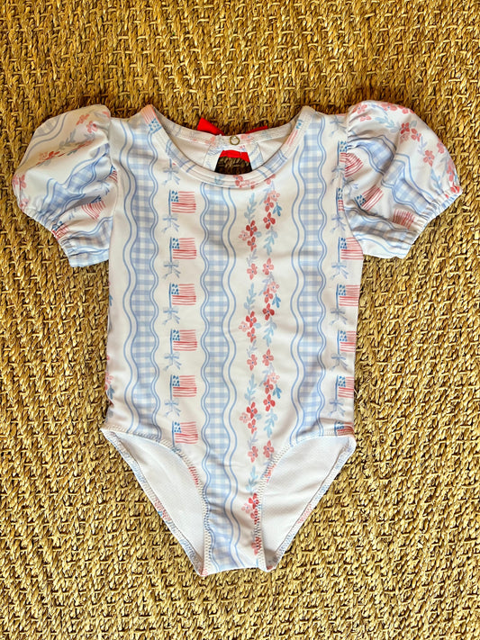 Preppy & Patriotic Girls Swimsuit