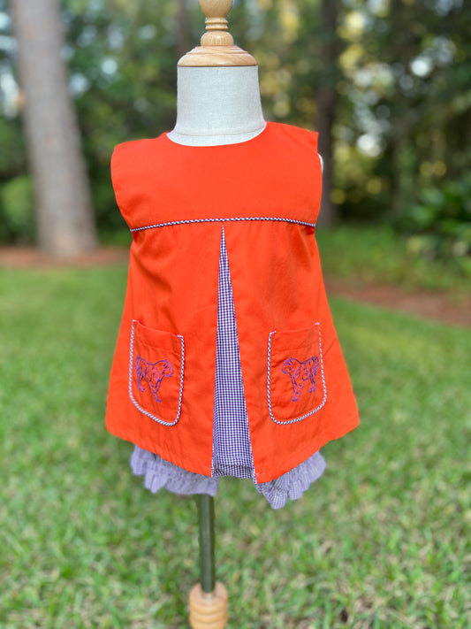 Embroidered Pocket Bloomer Set- Tigers