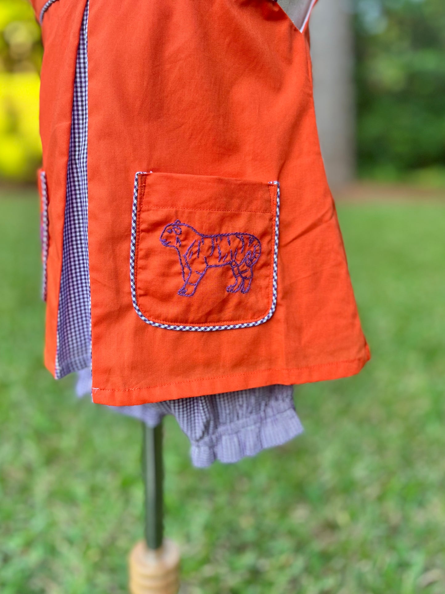 Embroidered Pocket Bloomer Set- Tigers