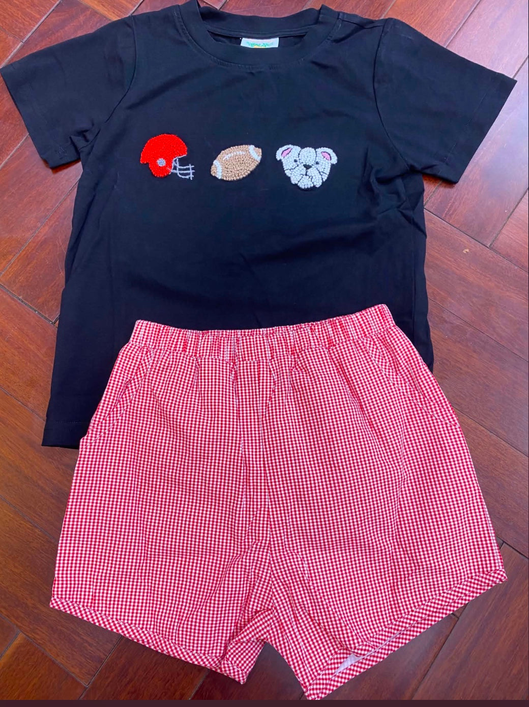 *PREORDER* Bulldog French Knot Trio-Boy Short Set