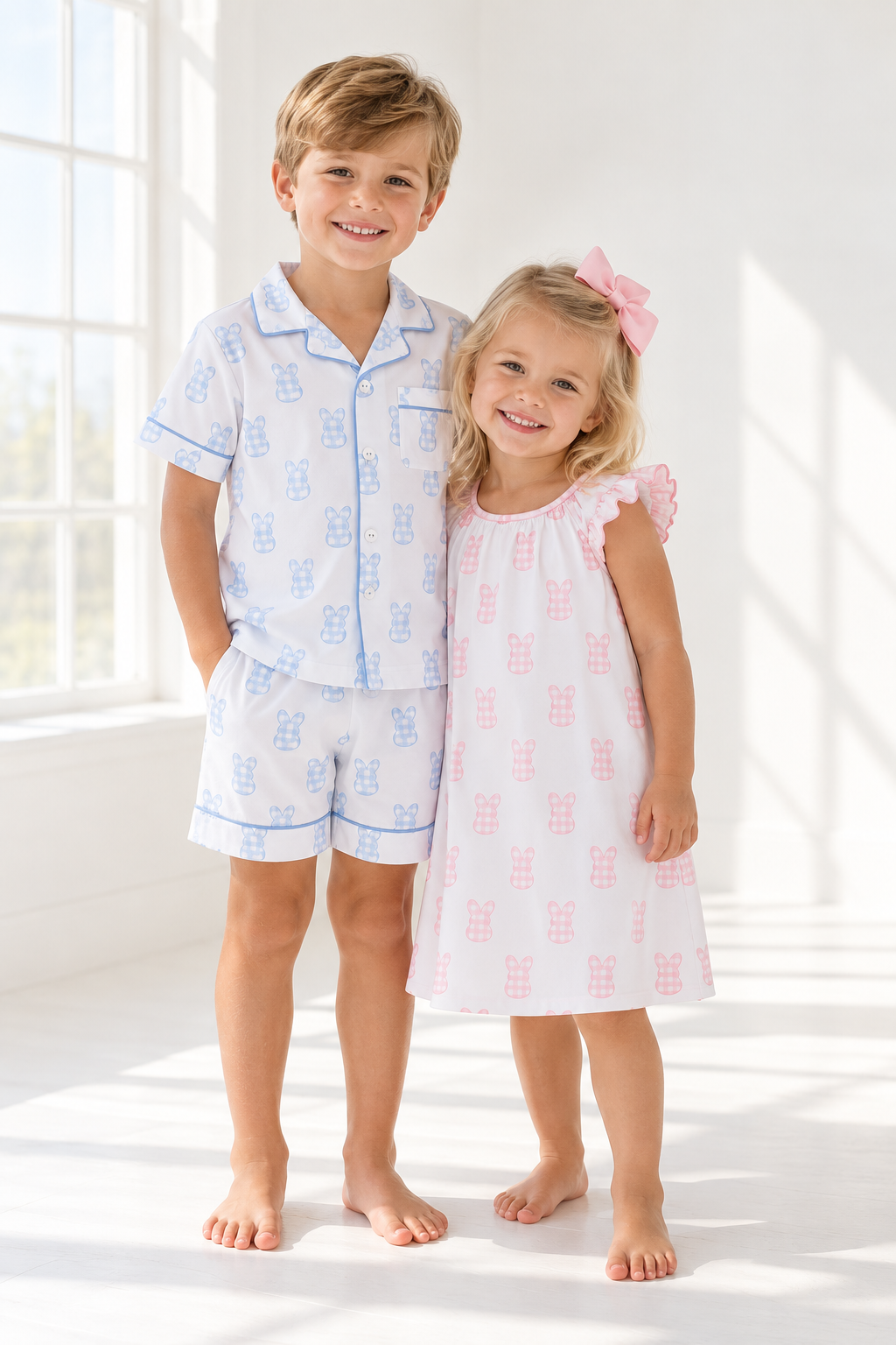 *PREORDER* Gingham Peeps Boys Lounge Set