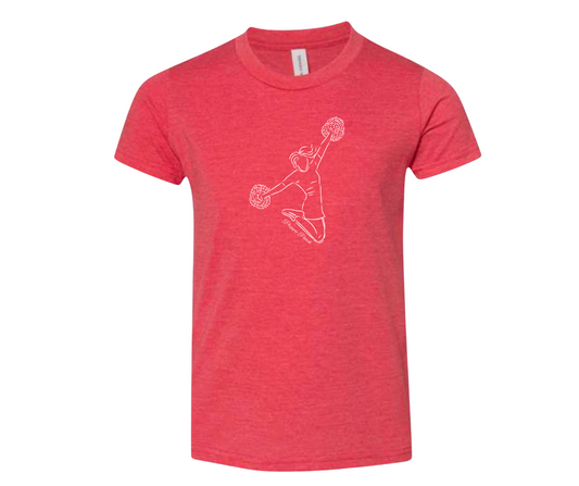*PREORDER* Adult Team Spirit Everyday Tee - Red Cheerleader