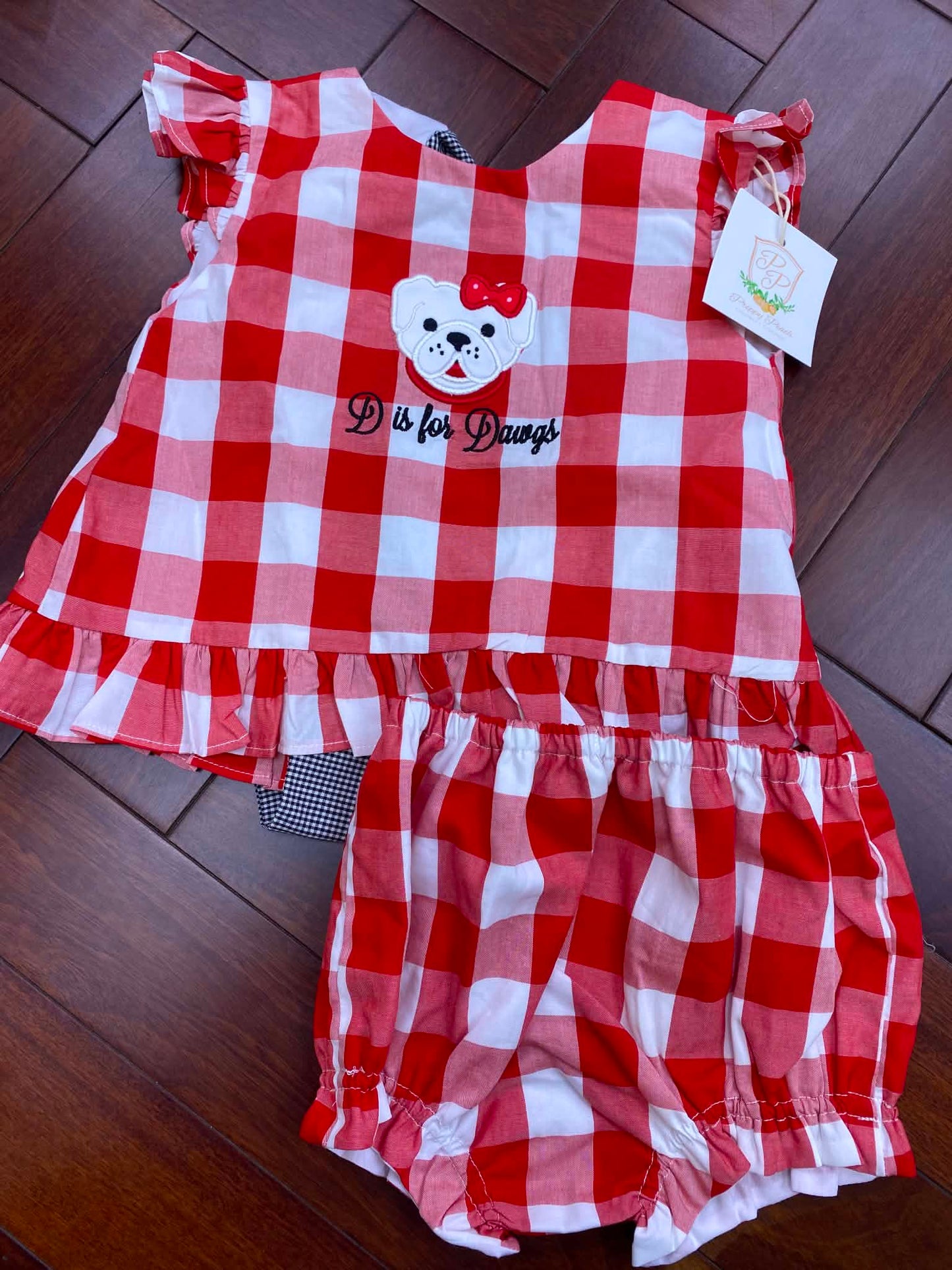 *PREORDER* D is for Dawgs Girls Bloomer Set